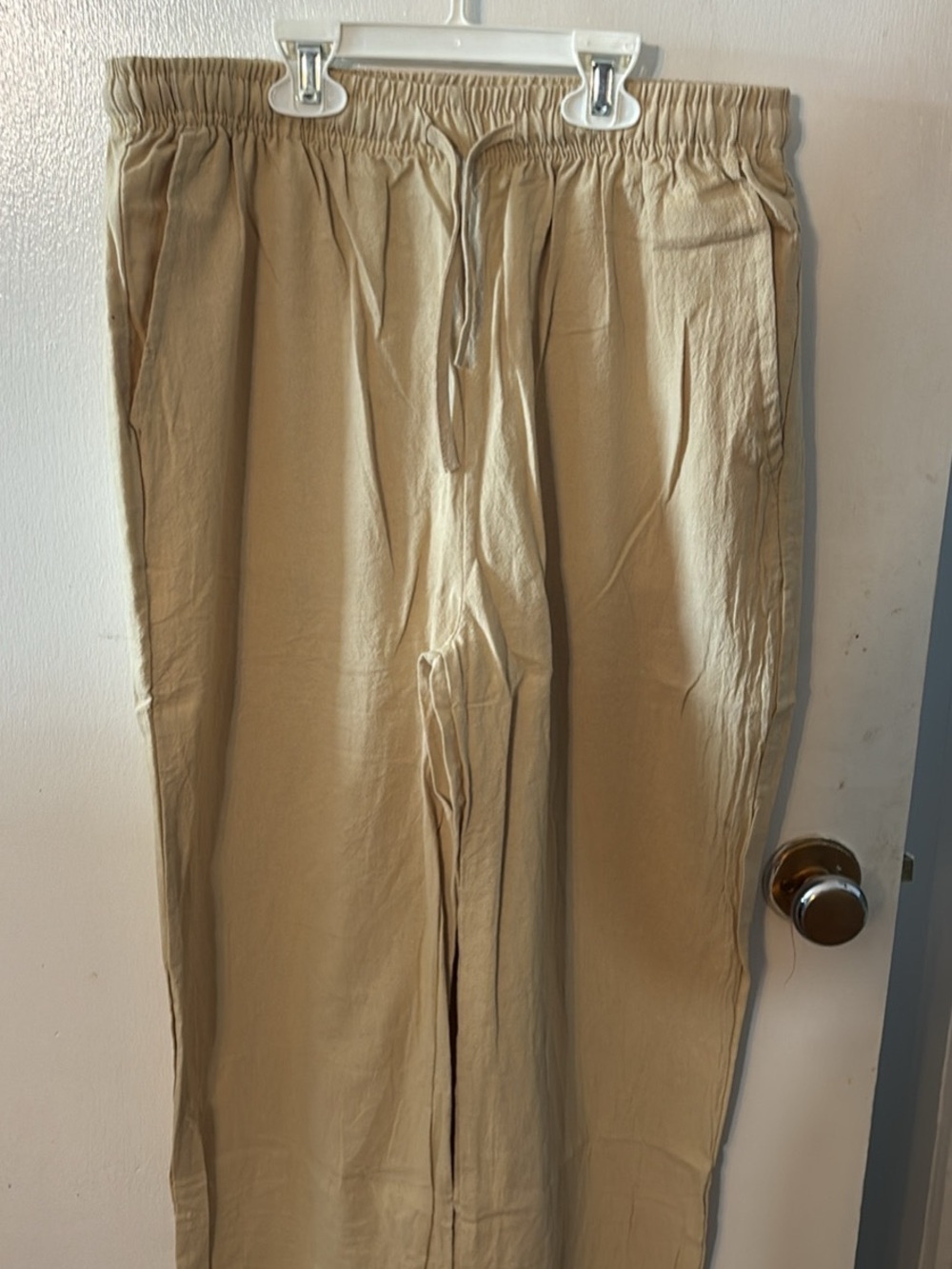 Men's Drawstring Casual Pants in Beige